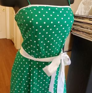 Green Polka dot dress